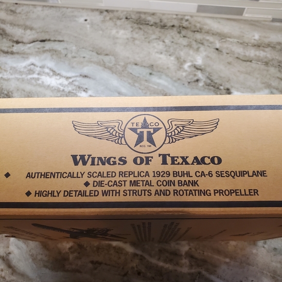 2001 TEXACO 1929 BUHL CA6 SESQUIPLANE SPOKANE SUN GOD COLLECTOR PLANE TOY BANK - Picture 13 of 16